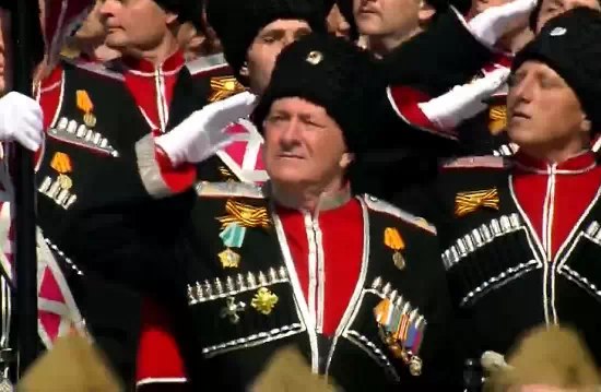 Image result for 二战哥萨克部队方阵经过主席台