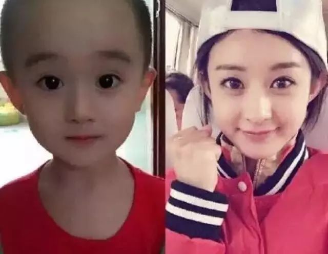 小男孩撞脸赵丽颖 网友:估计亲儿子都没这么像~
