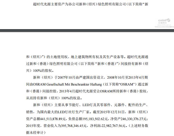 木林森拟3.15亿收购超时代光源80%股权 | 灯丝灯格局因此改变？