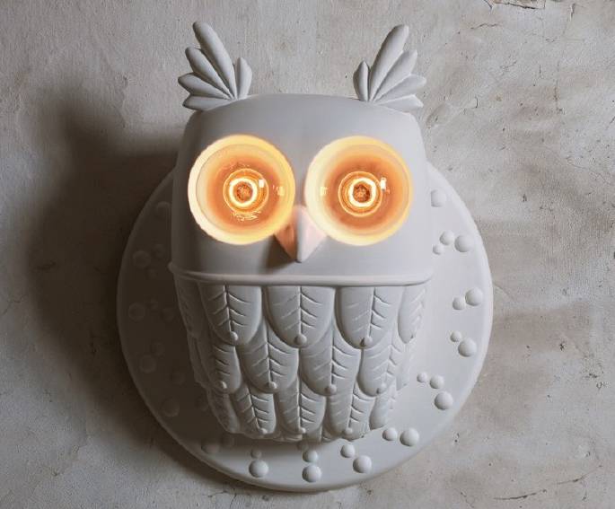 走马观灯 | 让人脑洞大开的猫头鹰壁灯，也太呆萌可爱了吧！