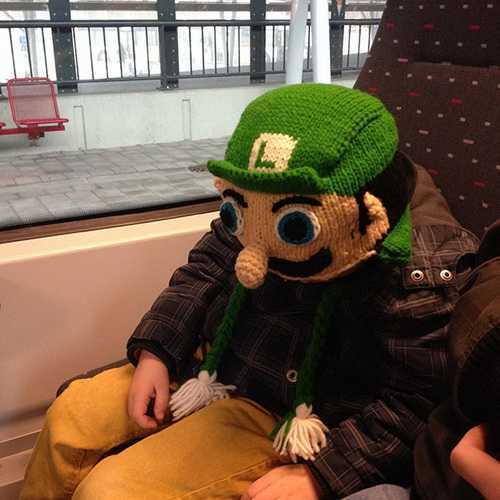 麻麻给我织的帽子图片