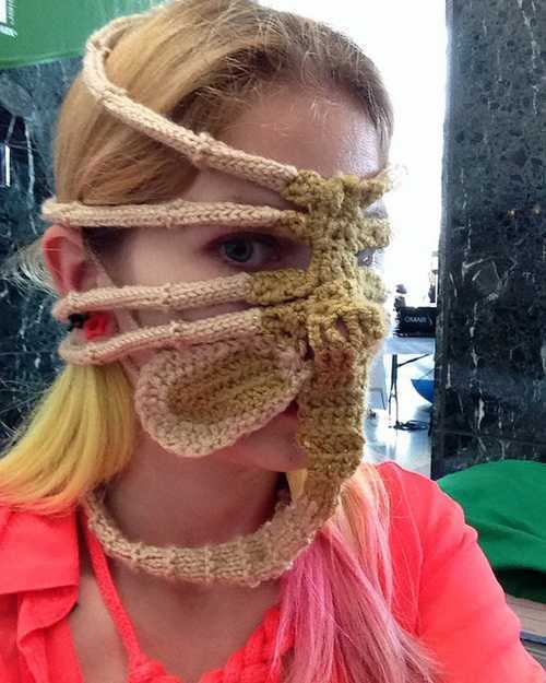 麻麻给我织的帽子图片