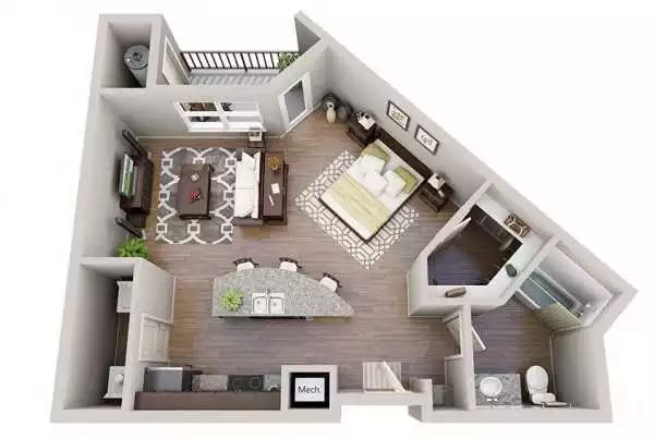 【龙发分享】一居室可以设计得这么帅,也真是醉了!