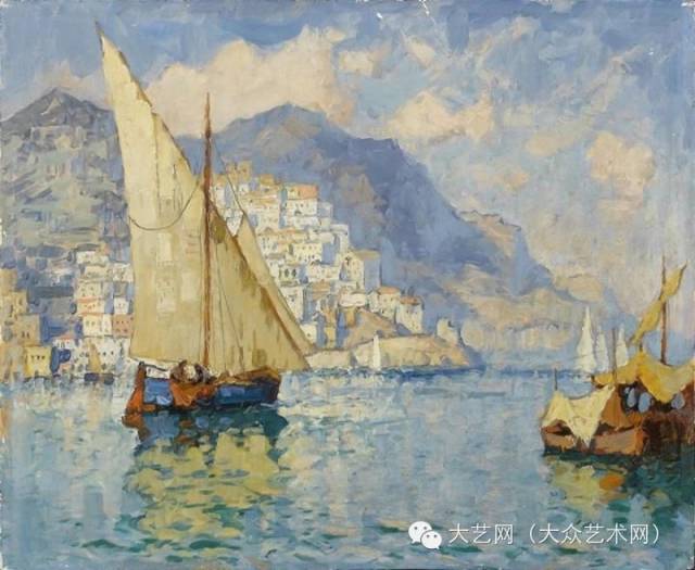 俄罗斯印象派画家康斯坦丁加勒巴多夫风景画作品欣赏