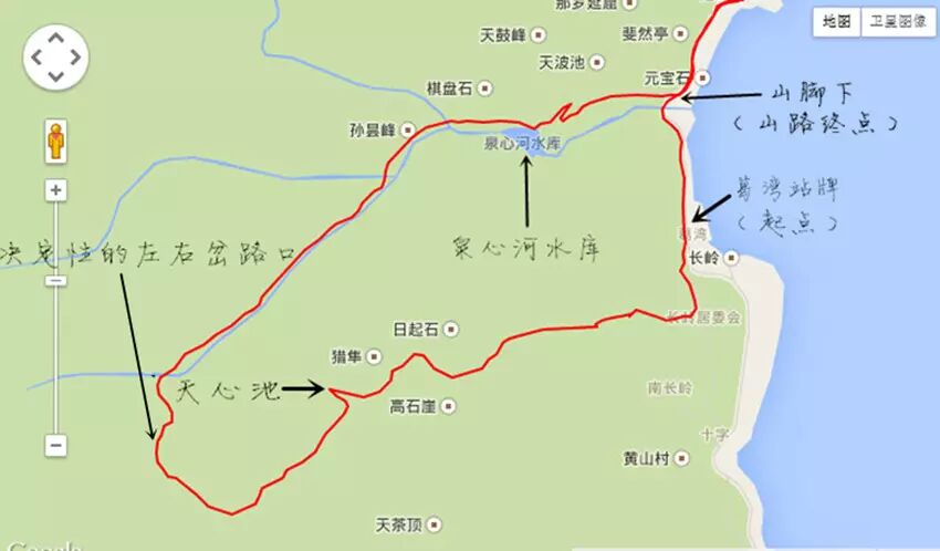 【崂山极美路线】长岭村-天心池-泉心河-仰口行程路线记录