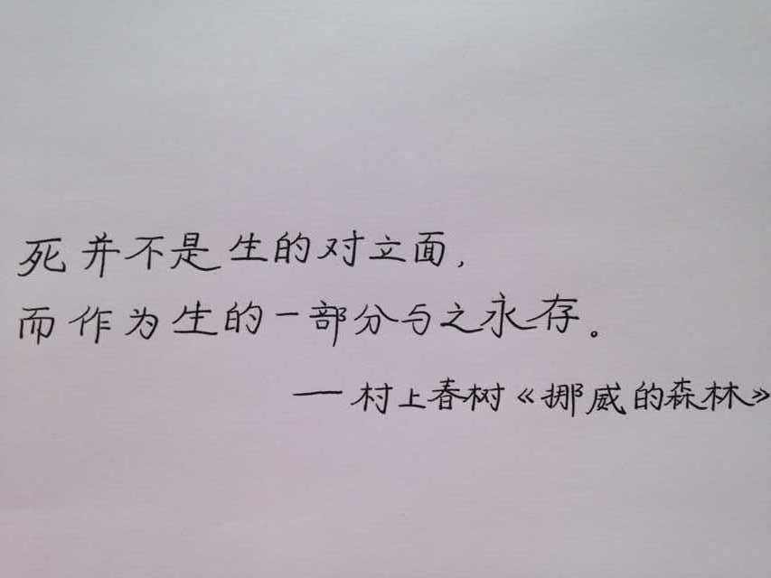 每周一抄 |  死并不是生的对立面，而是作为生的一部分与之永存