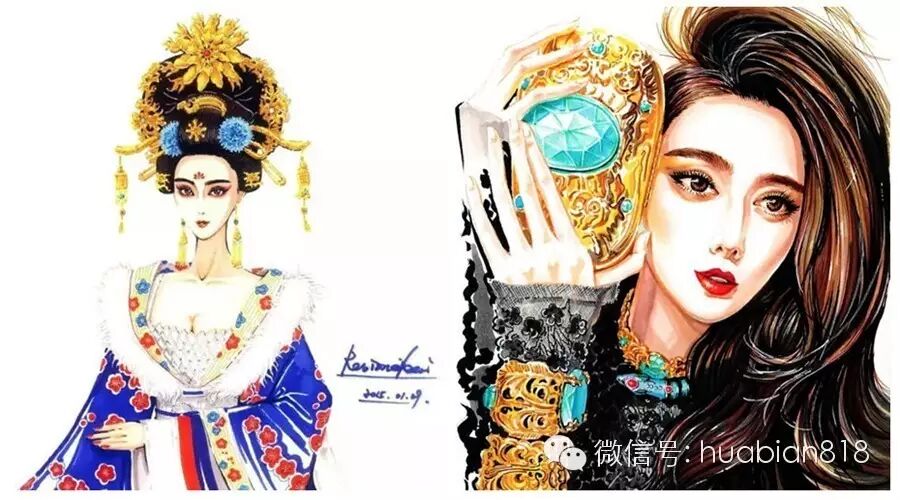 能把范爷画的这么美 就连李晨也自愧不如 果然是一个任性...