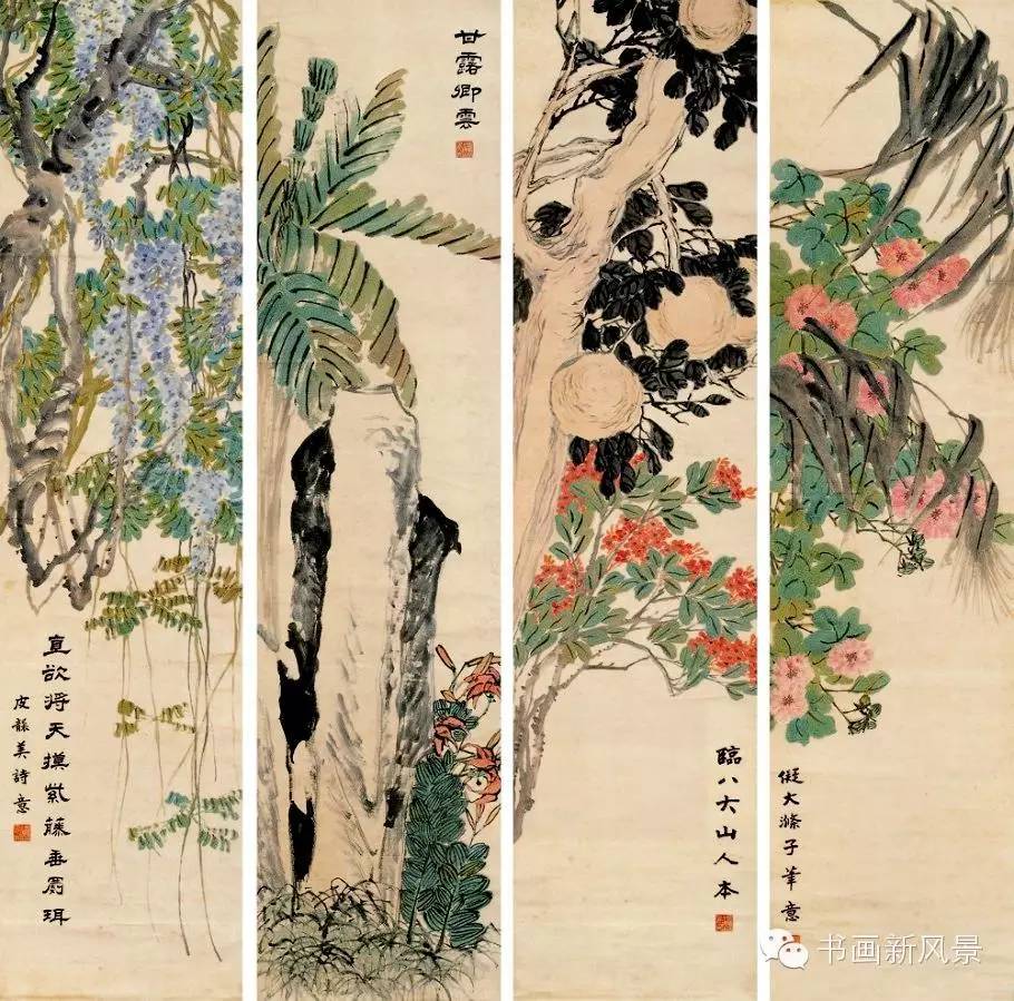 影响了吴昌硕和齐白石的海派金石大师的花鸟!