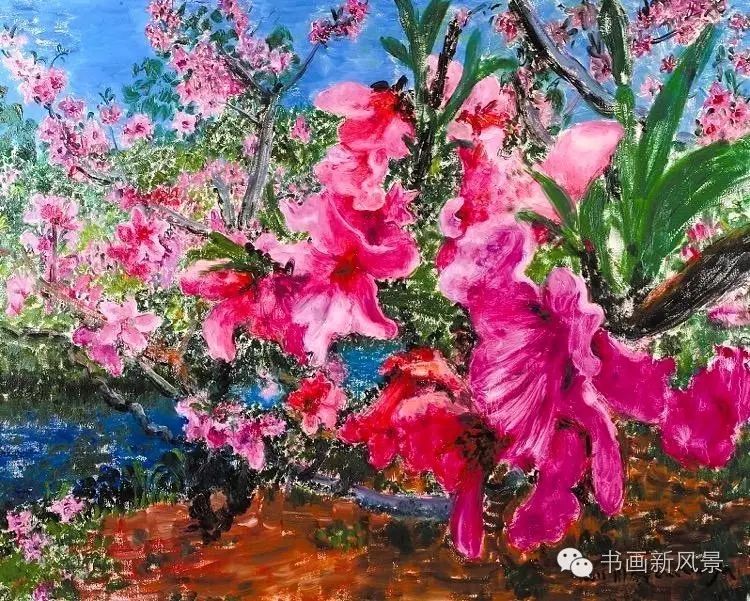 周春芽桃花作品