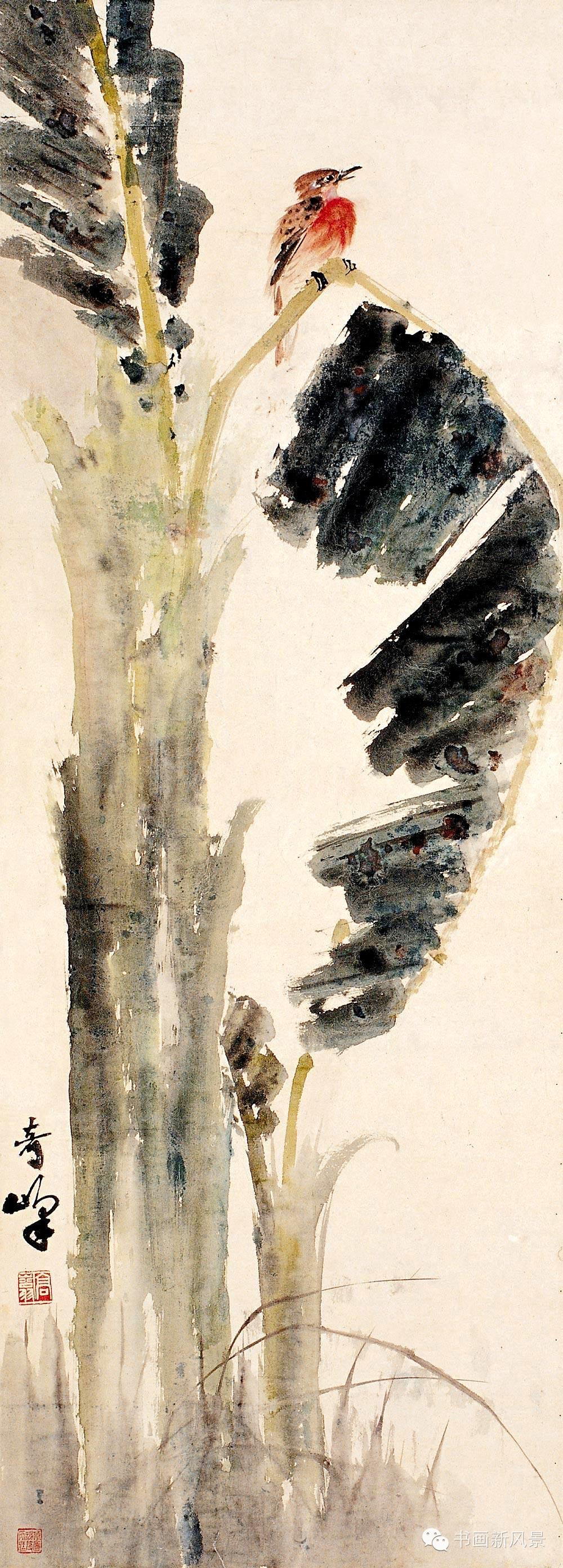 "岭南画派"注重写生,融汇中西绘画之长,并保持了传统中国画的笔墨