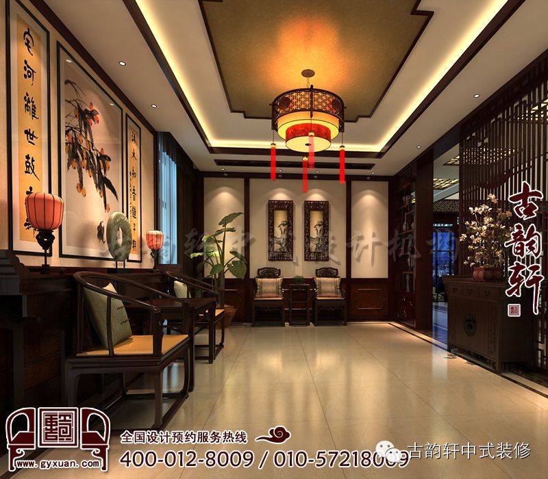 江门李总别墅中式装修,品味古典文化下的古朴大气生活