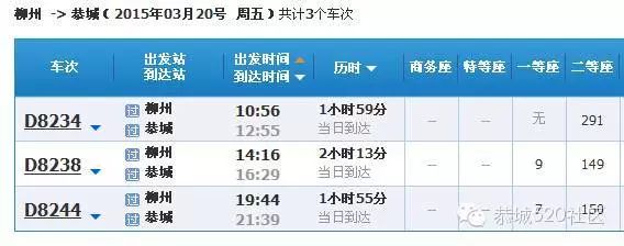 高铁贵广线运行图3月20日调整,经停恭城的动车有变化，出行请看最新时刻表293 / 作者:520小编 / 帖子ID:113311