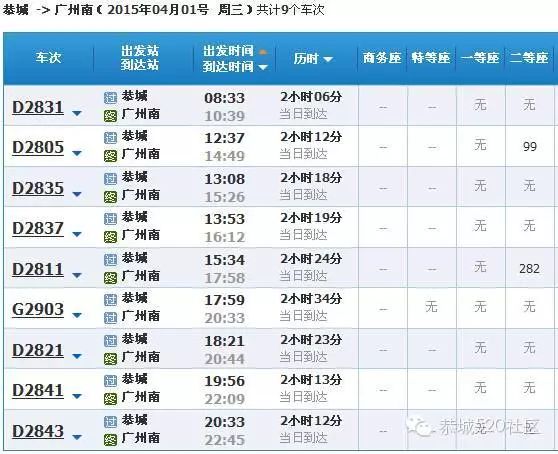 高铁贵广线运行图3月20日调整,经停恭城的动车有变化，出行请看最新时刻表12 / 作者:520小编 / 帖子ID:113311