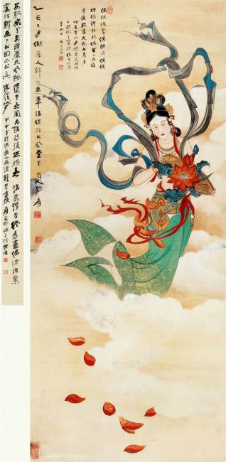 欣赏：张大千精品200幅，美艳至极！