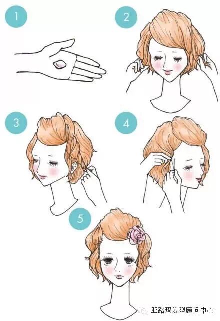 编发技巧│（漫画）教你怎么处理尴尬的刘海发型【短发篇】141 / 作者:发型顾问 / 帖子ID:112174