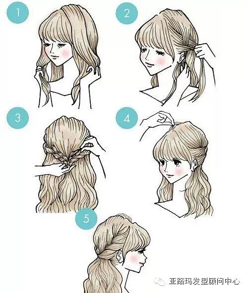 编发技巧│（漫画）处理尴尬的刘海发型【长发篇】522 / 作者:发型顾问 / 帖子ID:113296