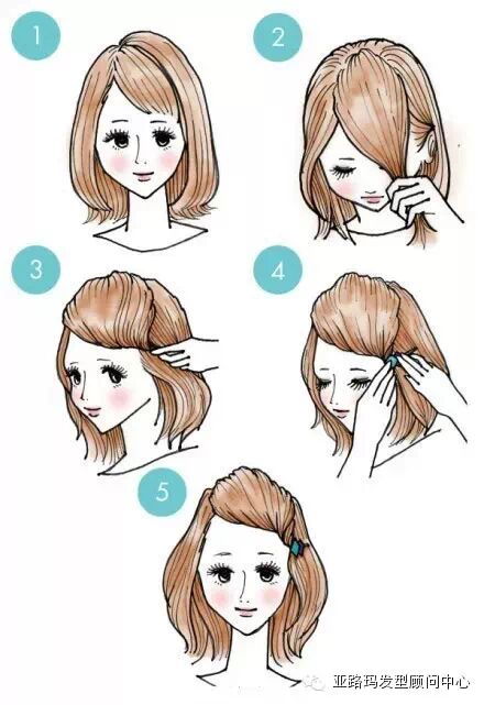 编发技巧│（漫画）处理尴尬的刘海发型【长发篇】909 / 作者:发型顾问 / 帖子ID:113296