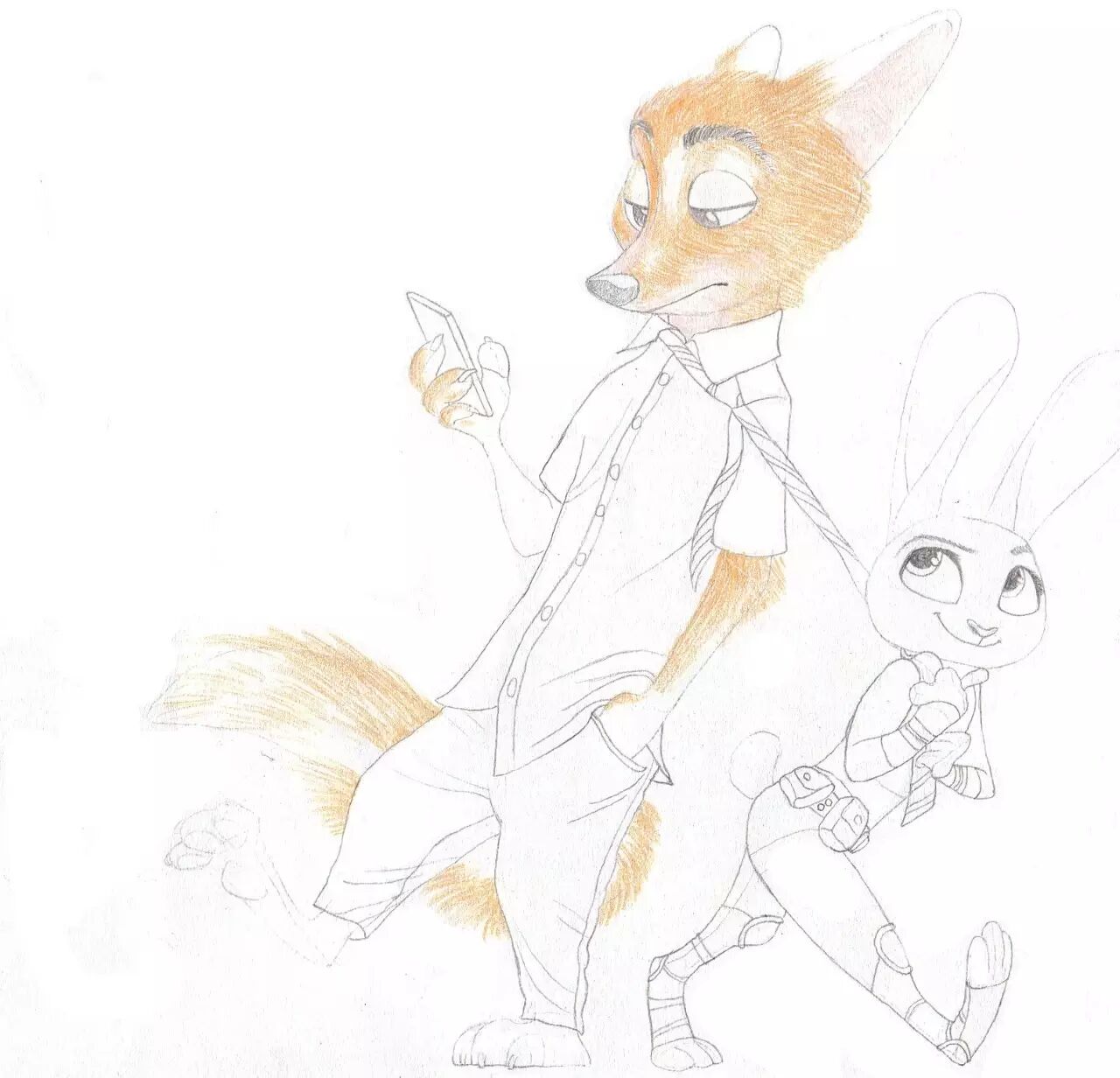 零基础绘画教程 | 尼克狐和朱迪兔