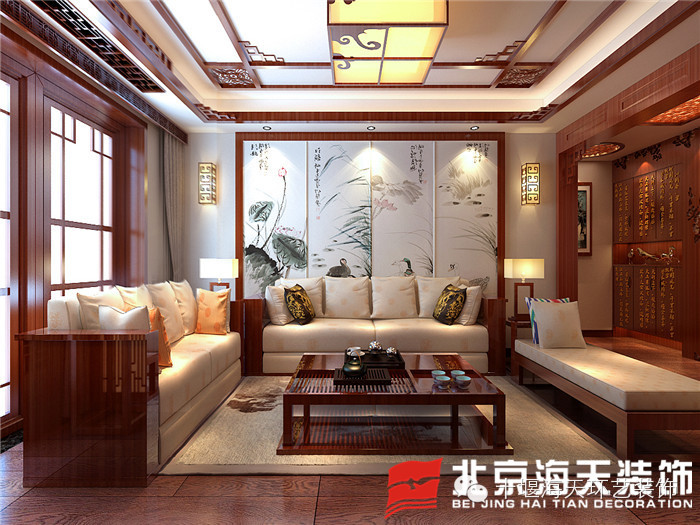 海天装饰十堰分公司为大家展示的是我们的设计总监两部最新的作品,两种不同的装修风格,十堰大美盛城、风情巴黎的中式VS欧式您更爱哪一款呢? 案例名称:大美盛城欧式装修风格 设计说明: 客厅背景墙采用大理石瓷砖,大理石线条,整体色调温馨,简单的造型突出现代欧式的奢华偶尔出现的绿色植物显得时尚又不失尊重。