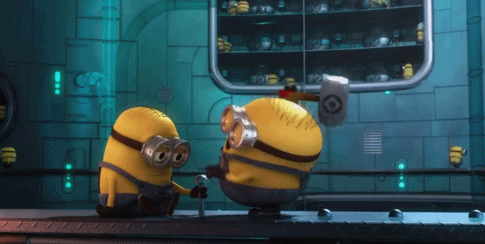 mua!超全小黄人搞笑动图!随便收藏,拿走不谢!