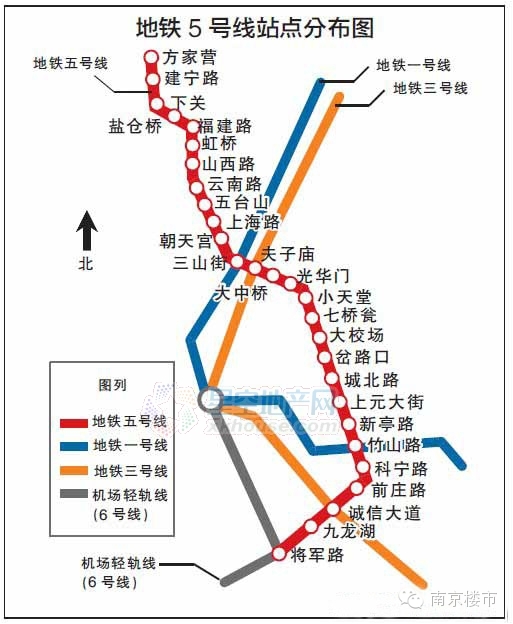 未来6年南京再建10条地铁(路线图)
