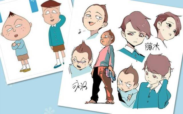 永泽同学继续留洋葱头;藤木同学变帅哥了噢.