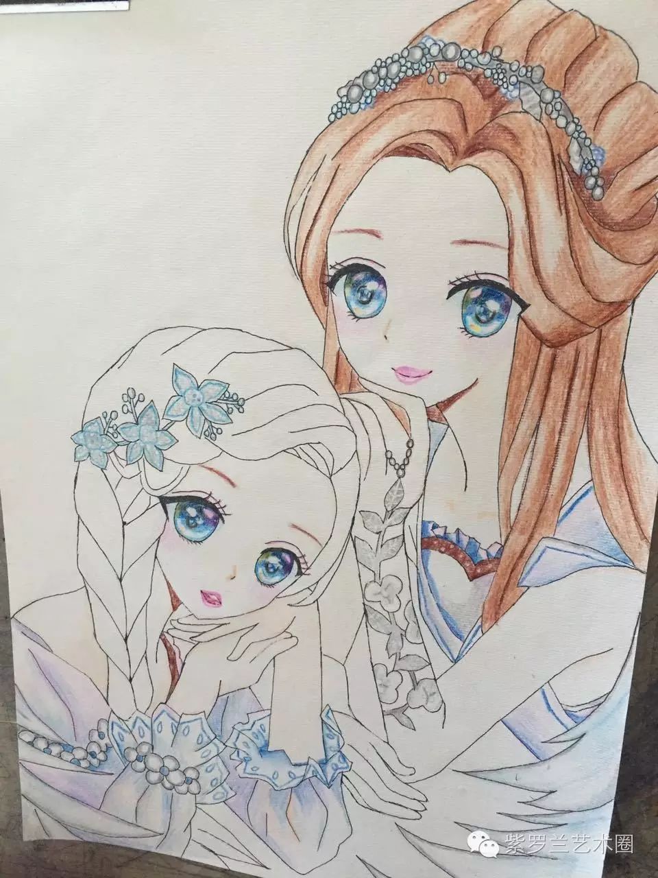 如何用彩铅绘制美美的卡通人物画