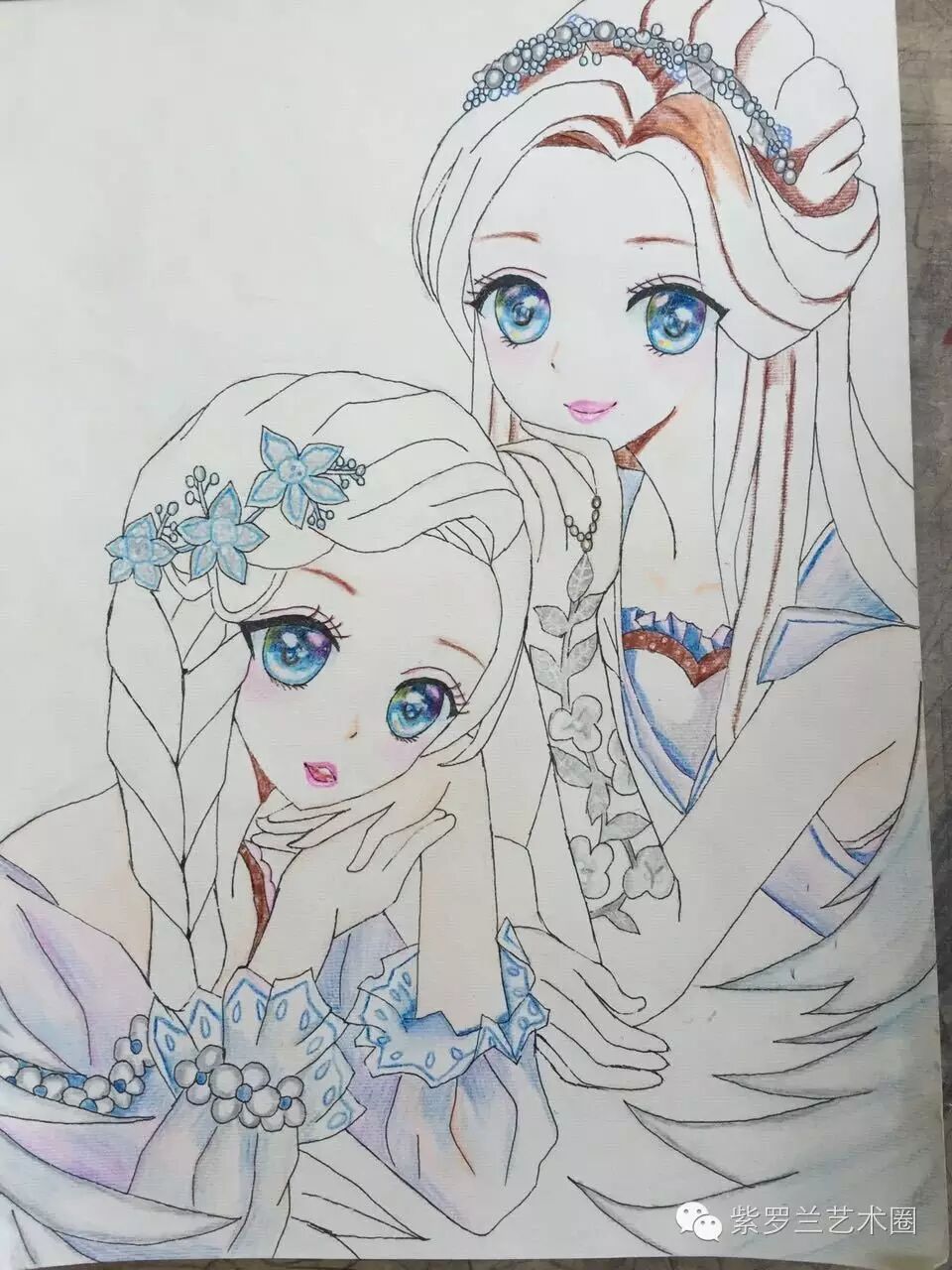 如何用彩铅绘制美美的卡通人物画