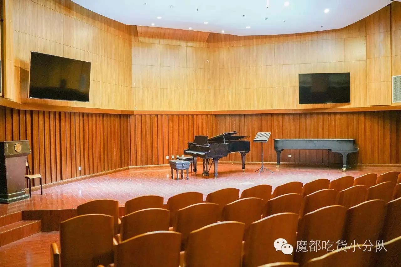 小型演出或者考试,会在这样的小音乐厅里举办,虽然场地不大,但台上的