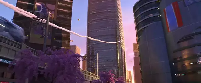 ▲ 电影中市中心最高的摩天大楼