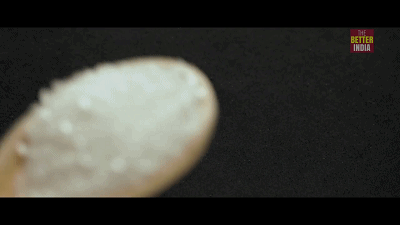 所以他特意研发了不同口味的勺子, 例如 薄荷味,胡萝卜味,麻辣味等等