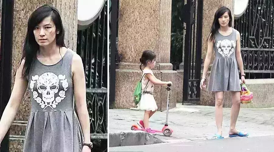 林熙蕾素颜陪女儿游玩 性感女神变家庭主妇