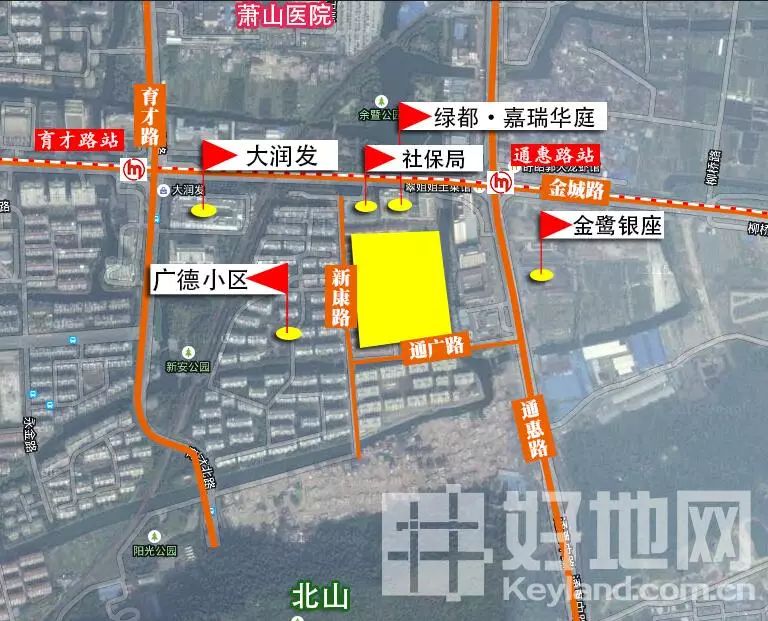 8公里 2,交通:位于萧山核心城区,道路网完善, ①城市道路:南北向的