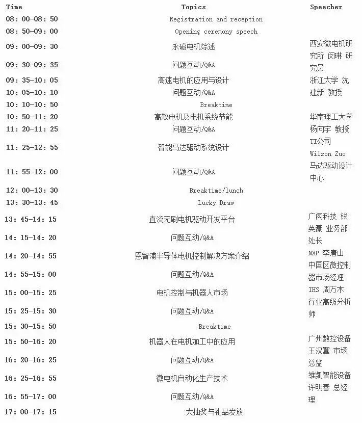 倒计时7天!深圳微电机高峰论坛议程公布