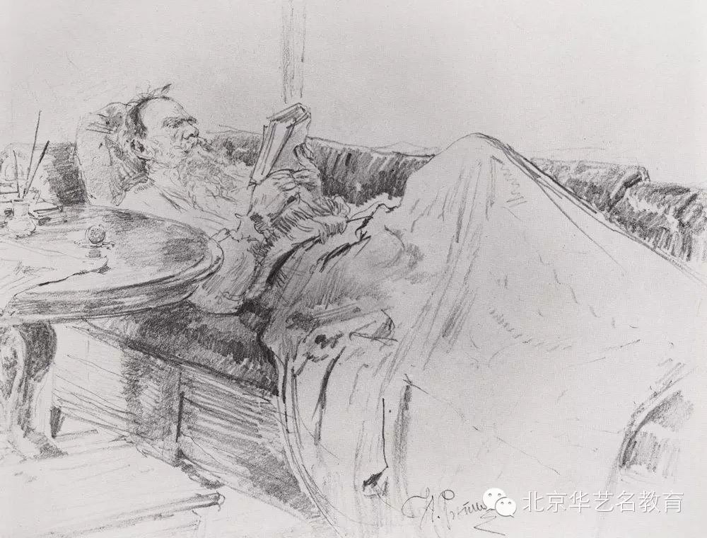 艺术巨匠列宾经典素描, 速写作品欣赏