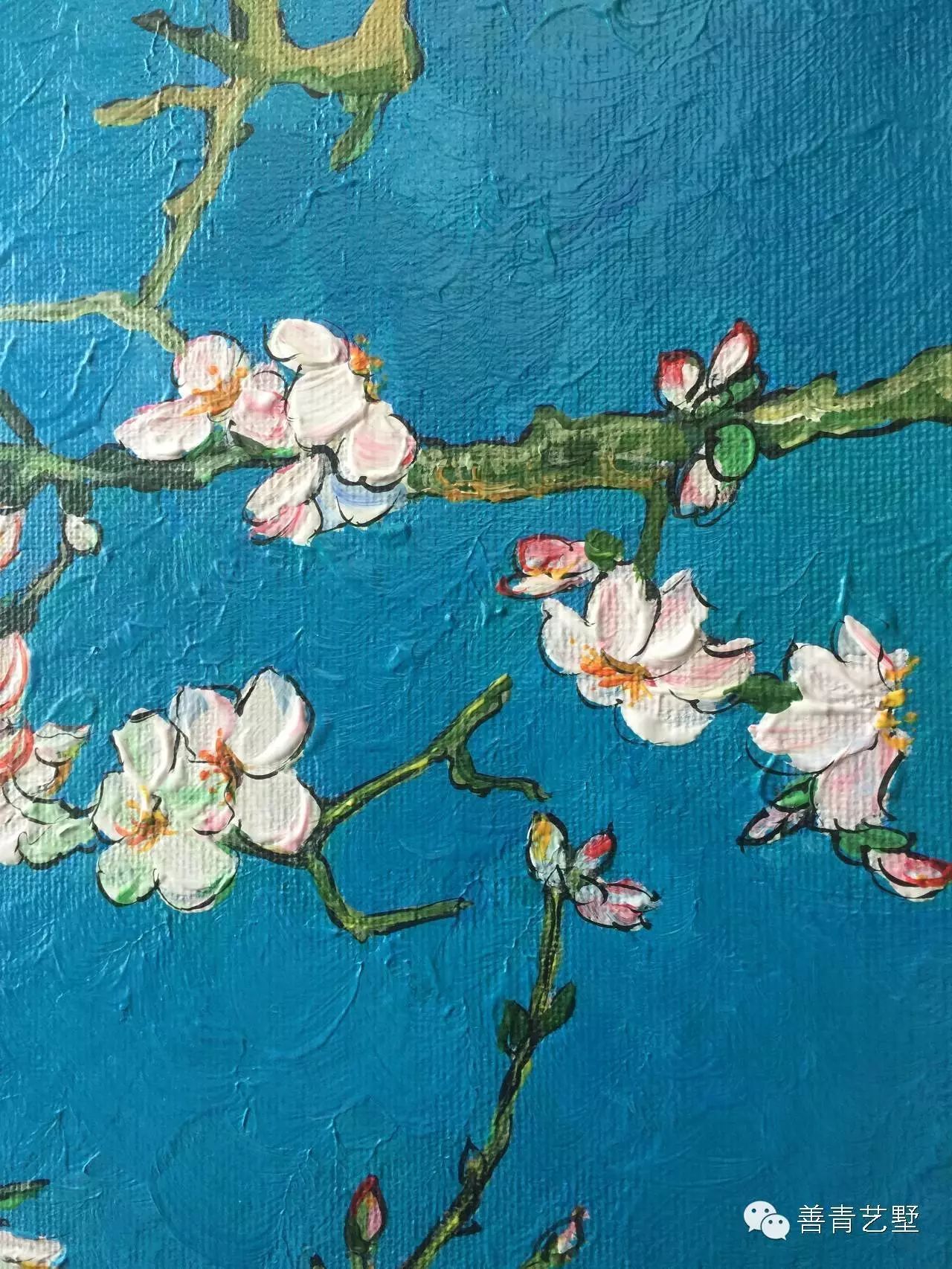 梵高作品02盛开的杏花中英双语