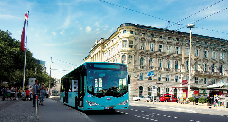 比亚迪K9在京都被正式启用 进入日本市场赚钱了