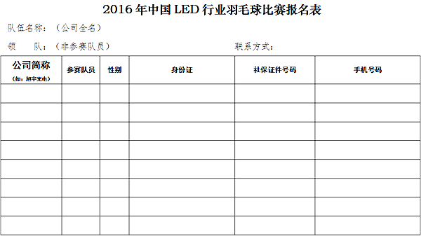 中国LED行业羽毛球64强赛，等你来挑战！
