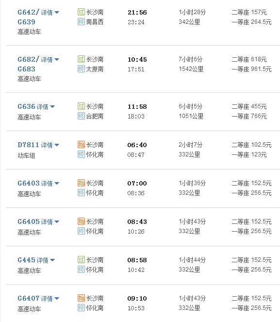 干货!长沙火车站/高铁南站最新时刻表,有了它,横着走长沙都不怕!