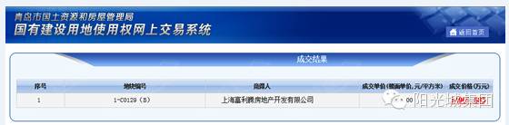 深耕上海首进青岛 阳光城12日上午连获两宗土地！