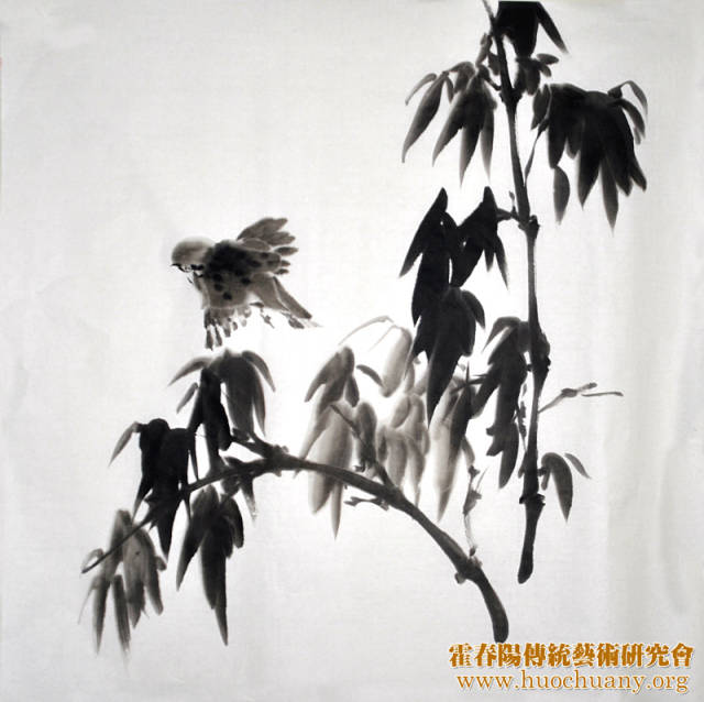 刘贞麟老师为传统花鸟画专项研修走读班的学员们讲课