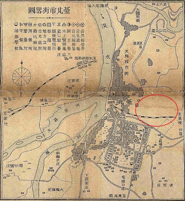 台北市地圖-台北舊城區+台北城的人文風貌/昭和七年（1932