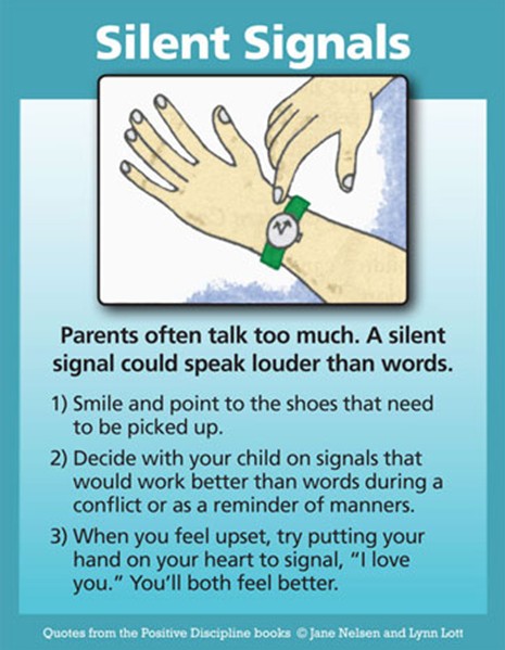 silent signals,silentnight positive discipline tool card series — silent signals