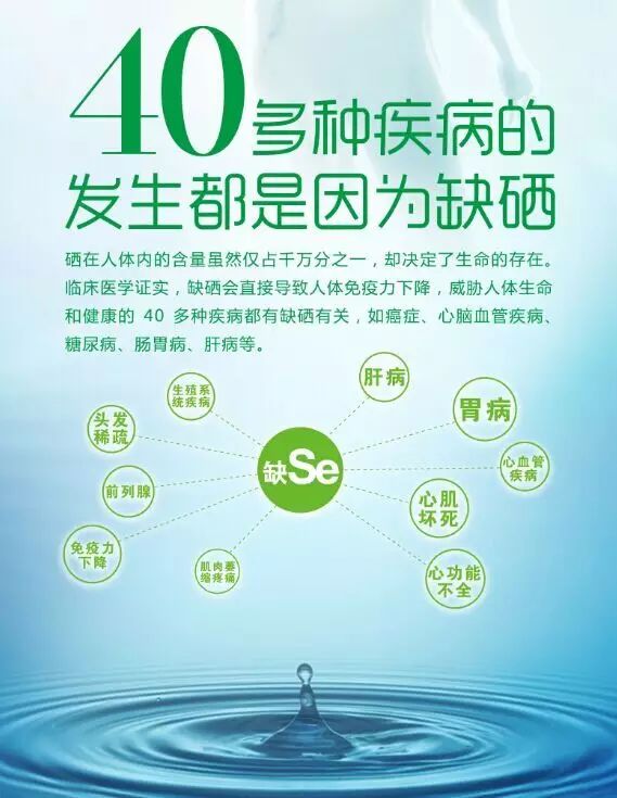 天然含硒:硒是人体不可缺少的微量元素,在医学界硒享有生命的火种