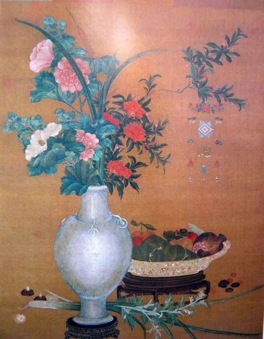 图八, 元 佚名 《端午插花图》