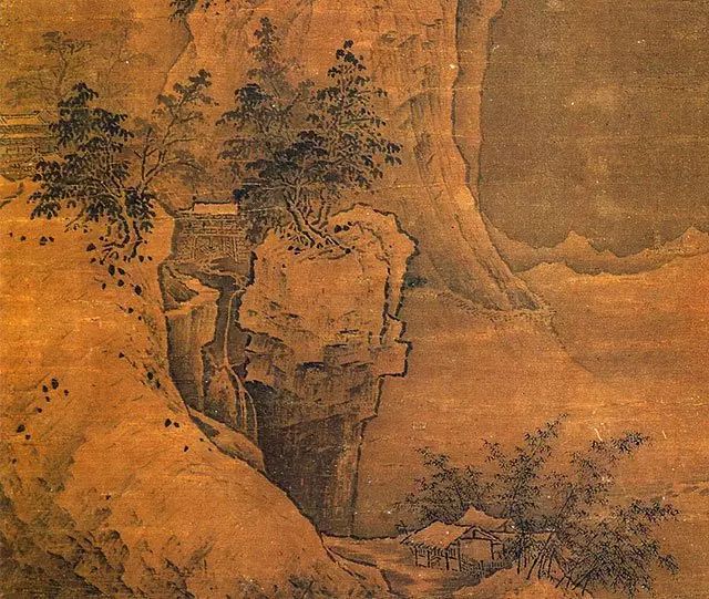 (高克明《溪山积雪图》局部)