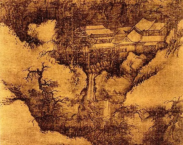 (郭熙《关山春雪图》局部)