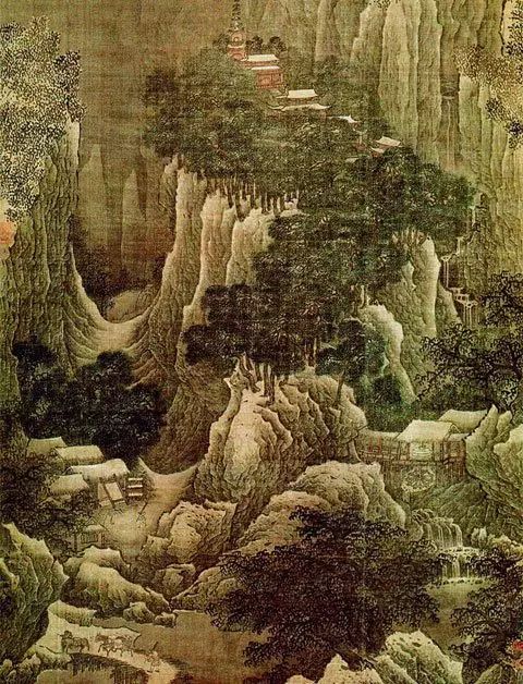 (宋人佚名《雪麓早行图》局部)