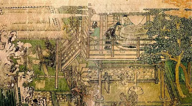 (岩山寺壁画《水碓磨坊图》)