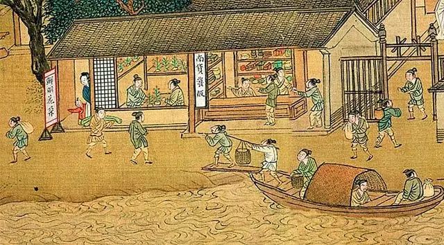 (仇英本《清明上河图》局部)